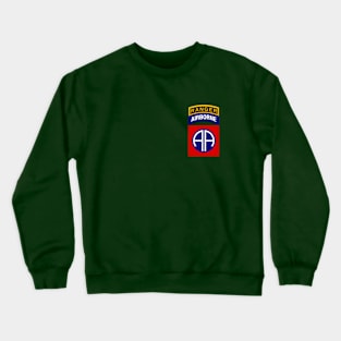 82nd Airborne Ranger Tab - Side of Chest Crewneck Sweatshirt